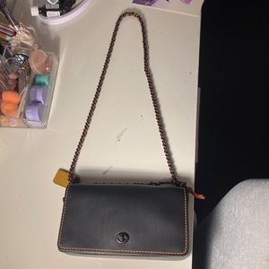 COPY - COACH 1941 DINKY CROSSBODY CLUTCH Glovetanned Leather Black 37296